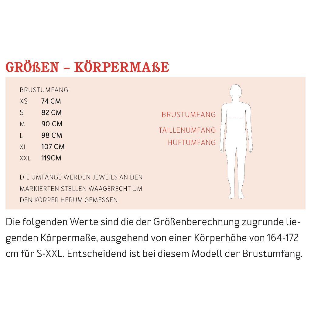 Papierschnittmuster weite Bluse Frau Holly XS-XXL